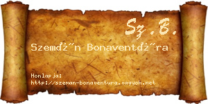 Szemán Bonaventúra névjegykártya